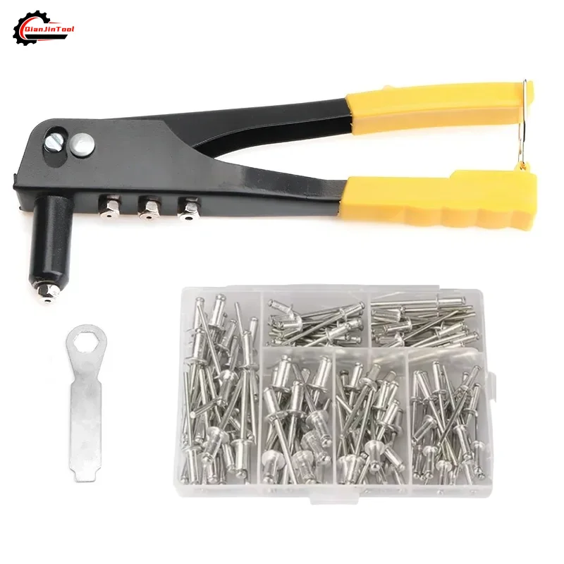 Rivet Setter Tool - プロフェッショナルハンドリベッターヘビーデューティ防錆金属リベットガン 10 