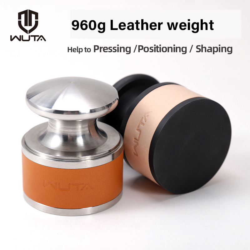 Leatherwork Hand Press - WUTA ステンレス鋼 960g レザープレスツール 重量級 革押し彫刻成形