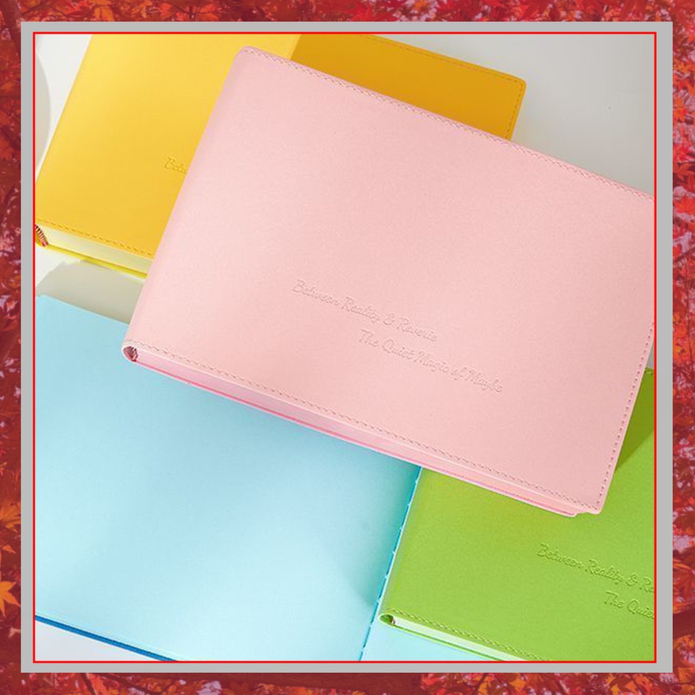 Leather Work Diary Covers - 厚みのあるカラーブリックノート。720ページの単色ページで、PUレザーの表紙が付いた、かわいらしいデザインの日記兼プランナー。女性、男性、オフィスでの使用に最適。