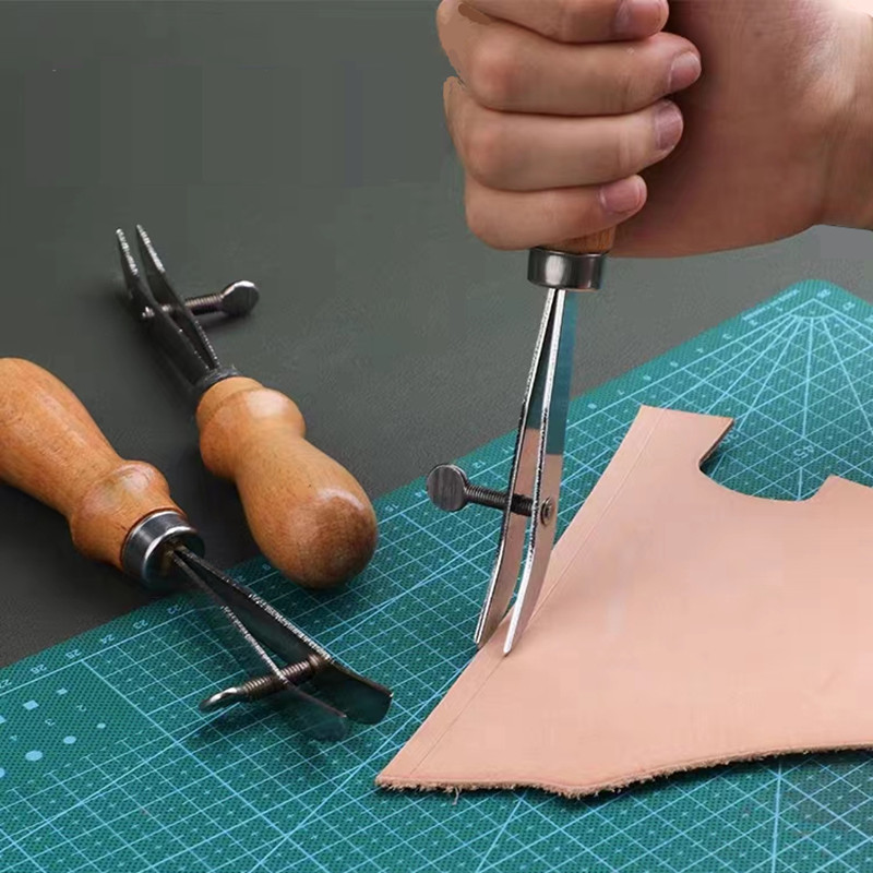調整可能なレザーエッジクリーサースクライバー圧着スカラップク - Groover Stitching Tool のレビューと価格