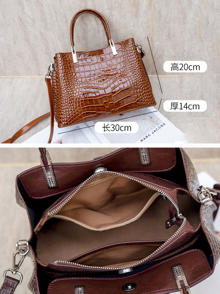 アイドラニ レディース クロコダイル柄 トートバッグ、本物の - Leatherwork Designs のレビューと価格