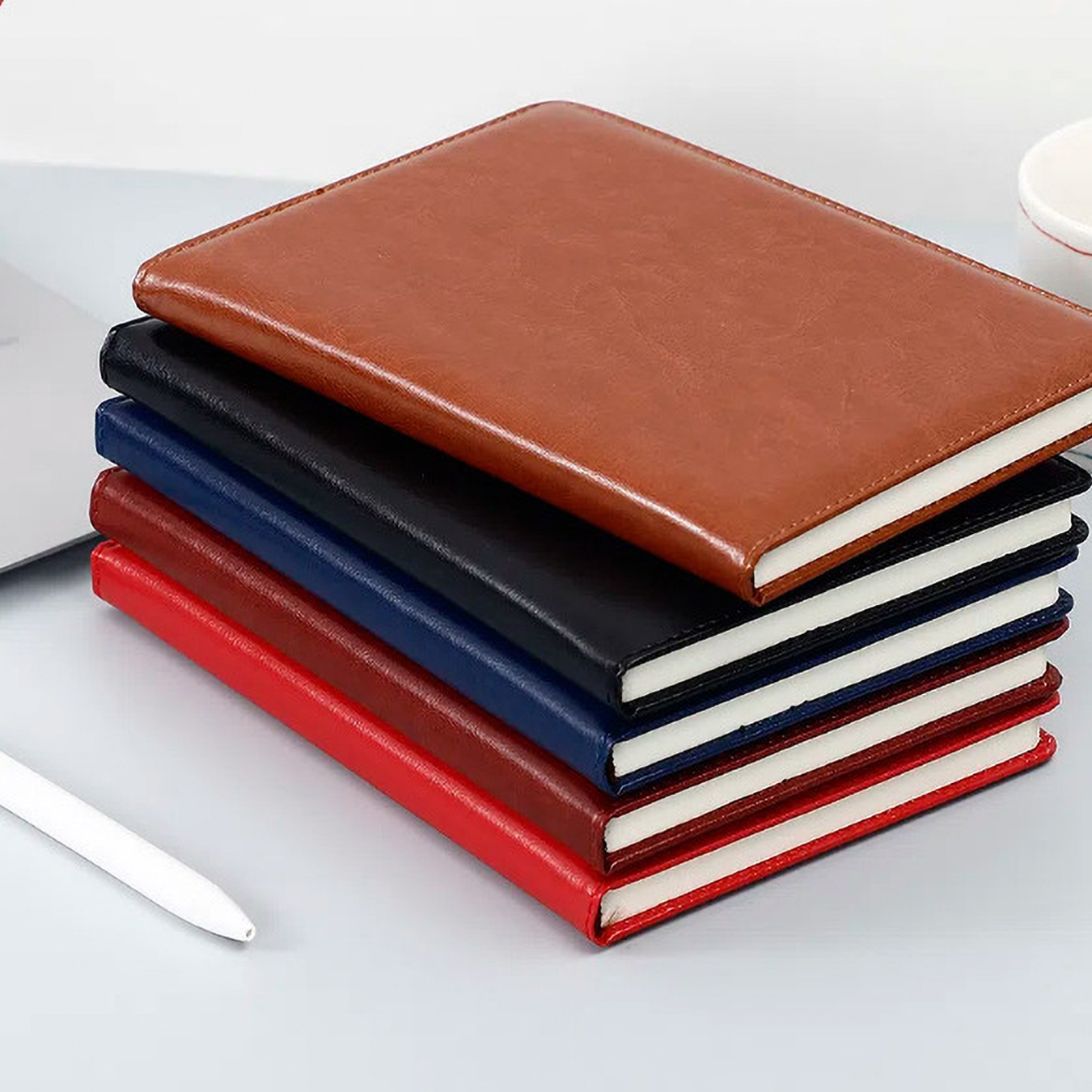 花柄PUレザー日記帳、ブックマーク付き、パーソナライズされた - Leather Work Diary Covers のレビューと価格