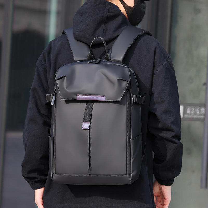 防水加工のPUレザーを使用したビジネス用ラップトップバックパ - Leather Work Rucksack Mens のレビューと価格