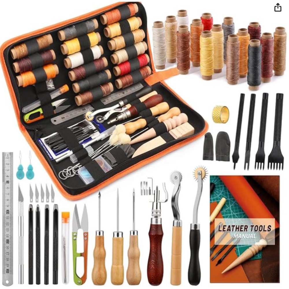 革細工ツール 実用的な革細工キット ワックス加工糸 グルーバ - Groover Stitching Tool のレビューと価格